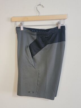 Oakley Grey Performance Athletic Shorts with Dark Contrast Waistband